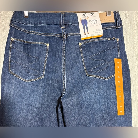 Seven7 Dark Blue Women's Skinny Jeans. NWT size 12 - Picture 4 of 6